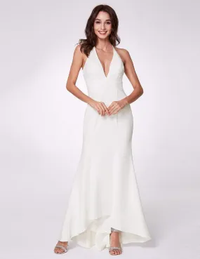 Sexy Halter V Neck Long Evening Gown
