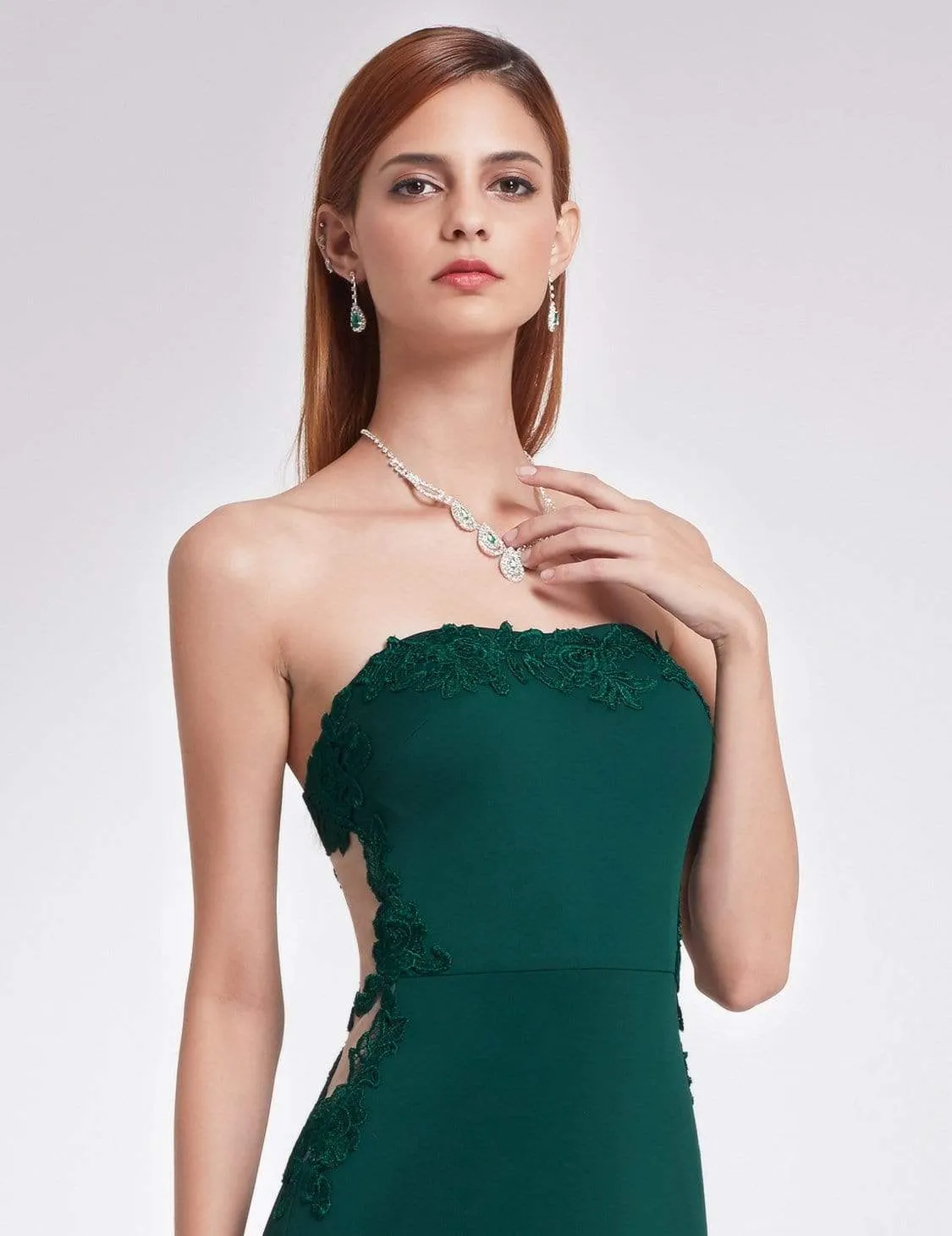 Strapless Sexy Long Evening Gown