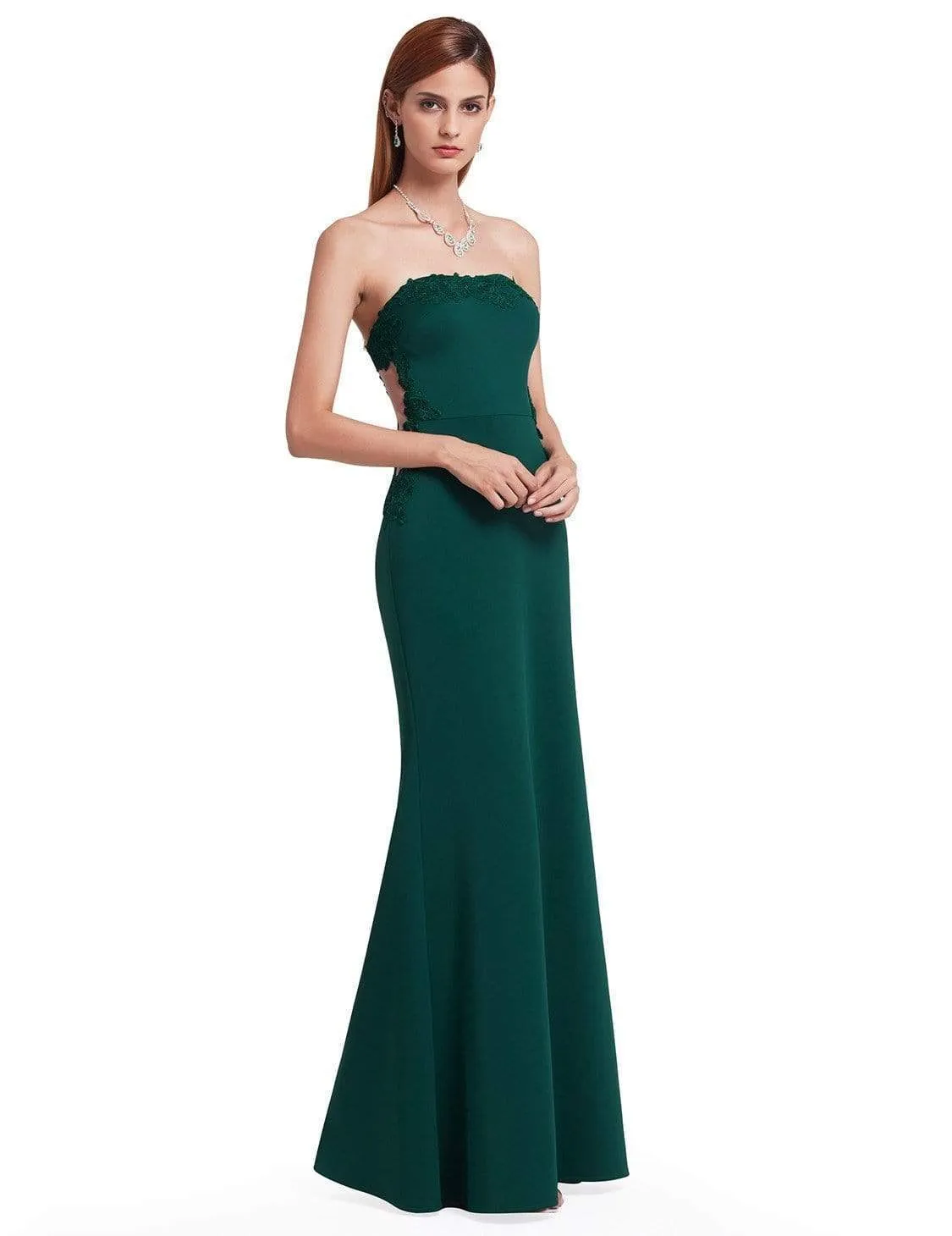 Strapless Sexy Long Evening Gown