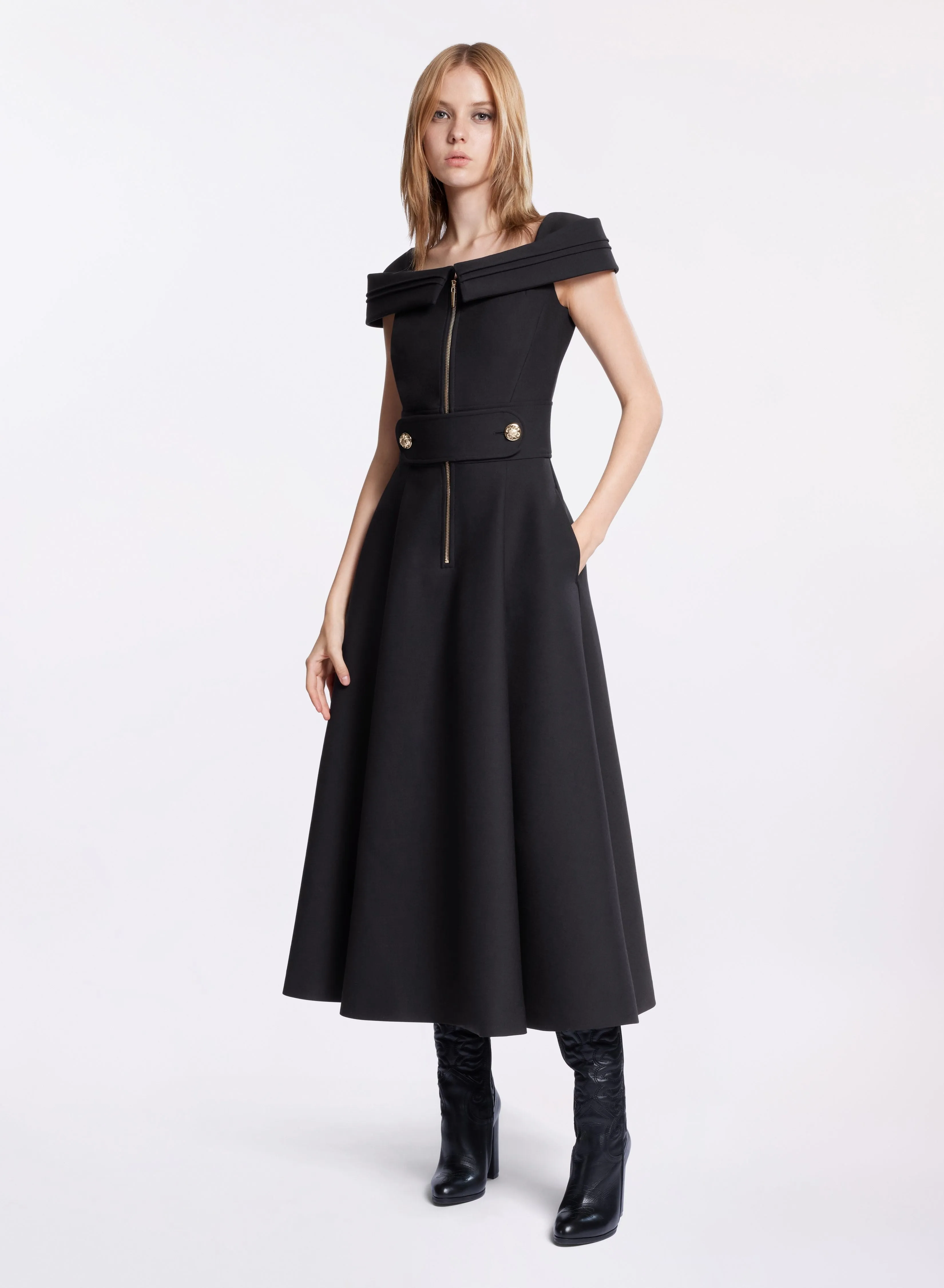 Structured Midi Dress