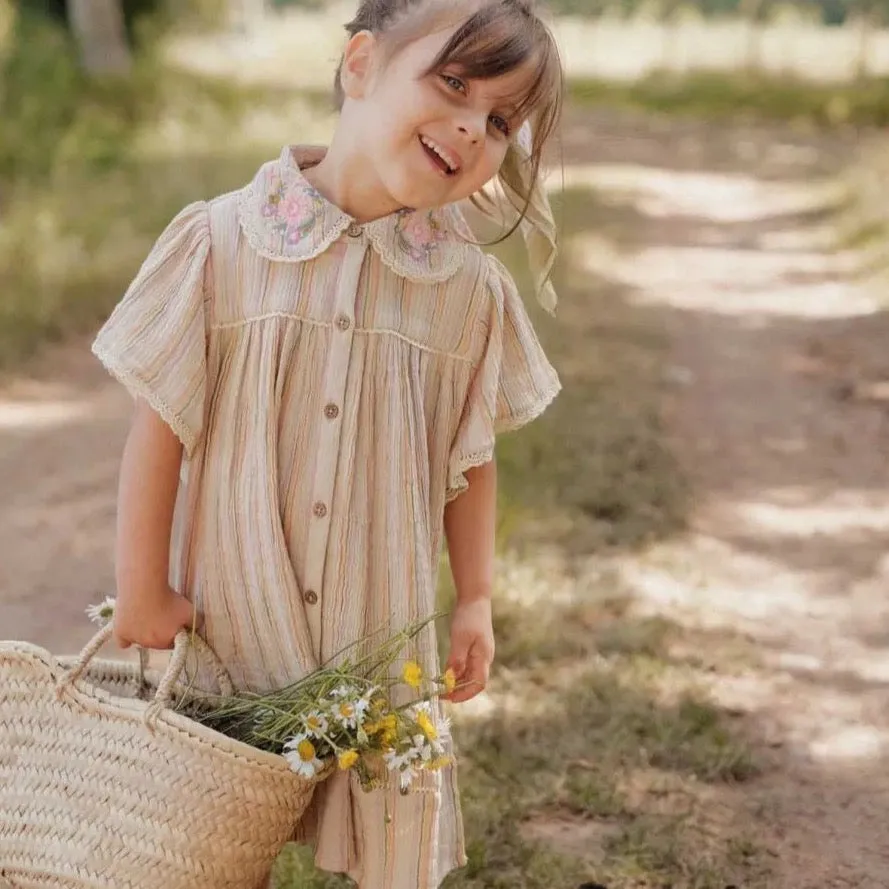 Summer Stripes Flutter Dress