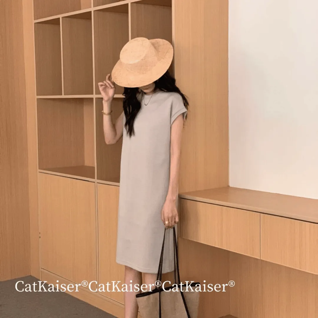零感纯色T恤连衣裙 Solid Color Airy T-Shirt Dress