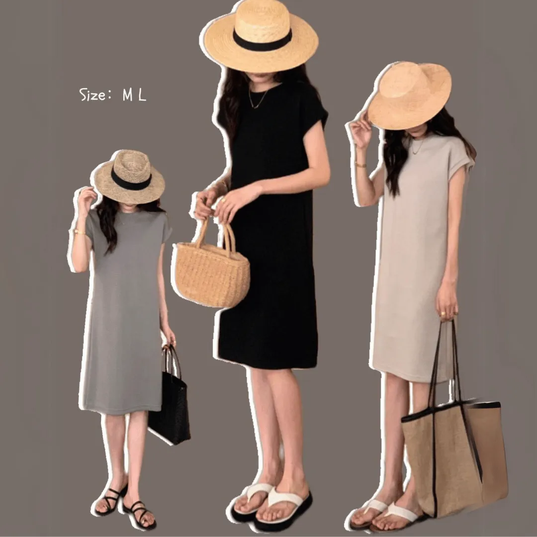 零感纯色T恤连衣裙 Solid Color Airy T-Shirt Dress