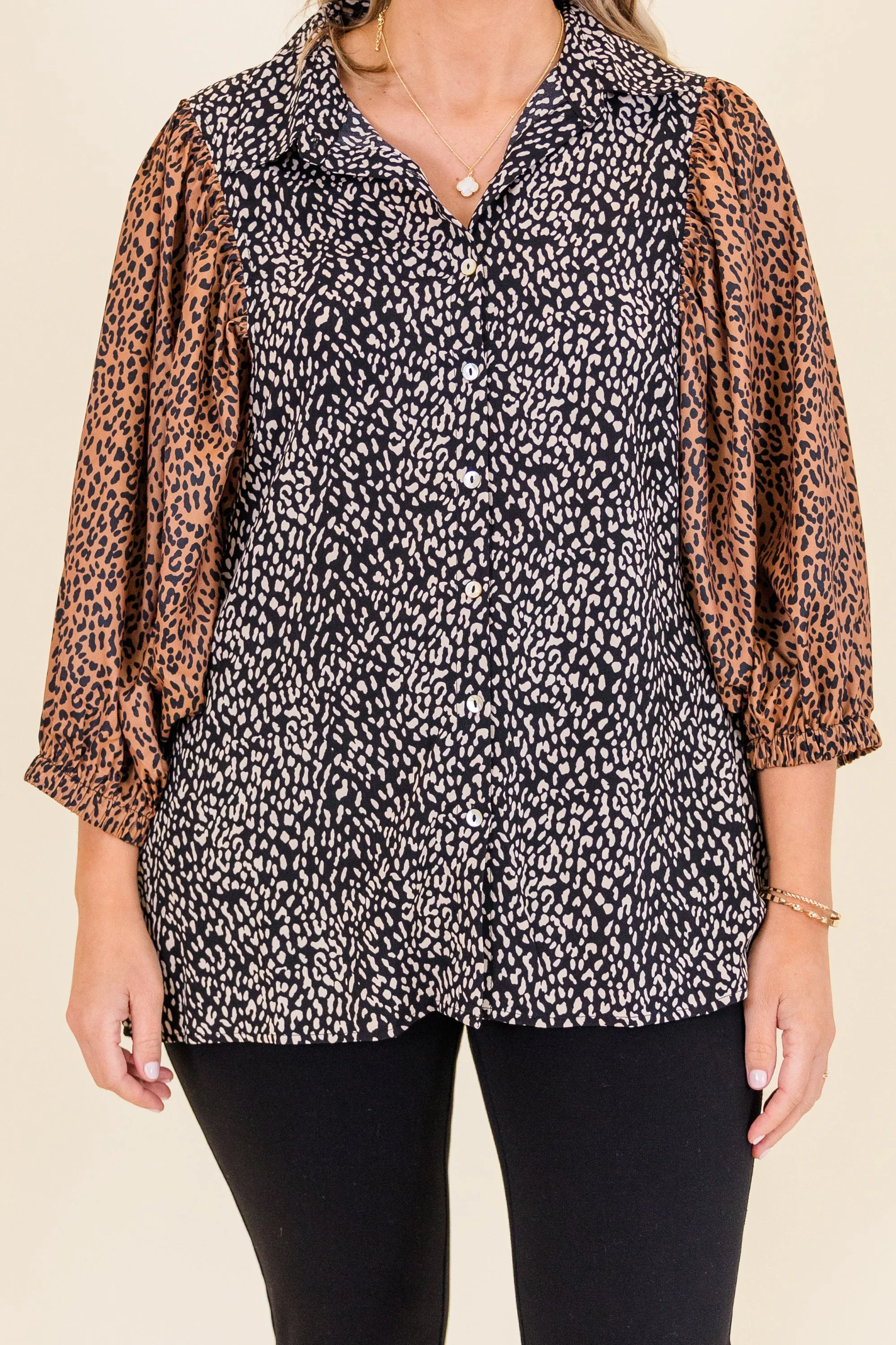 The Hold On Tight Blouse, Black