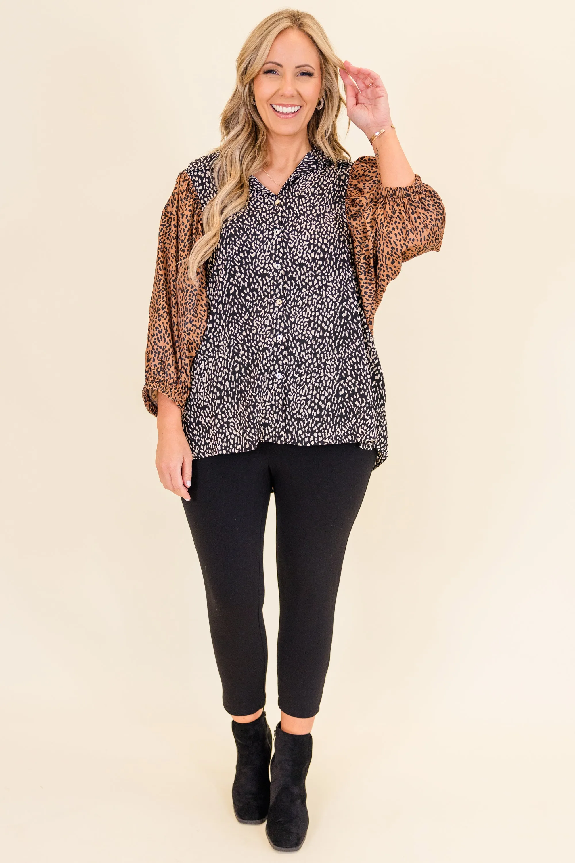 The Hold On Tight Blouse, Black