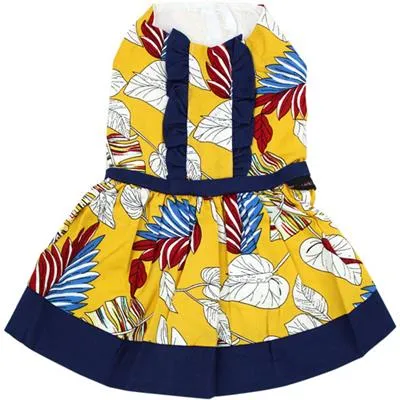 Tribal Leaves Dress - Stylish and Chic Dog Apparel