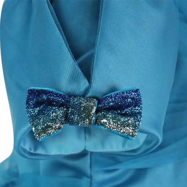 TURQUOISE BLUE TULLE BALL DRESS