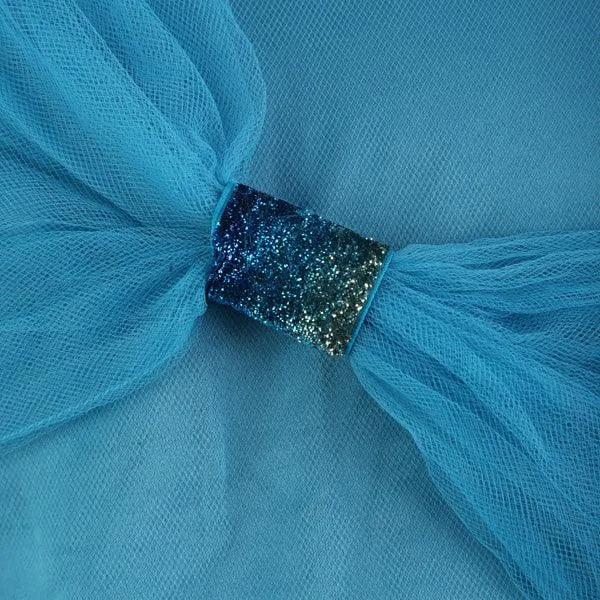 TURQUOISE BLUE TULLE BALL DRESS