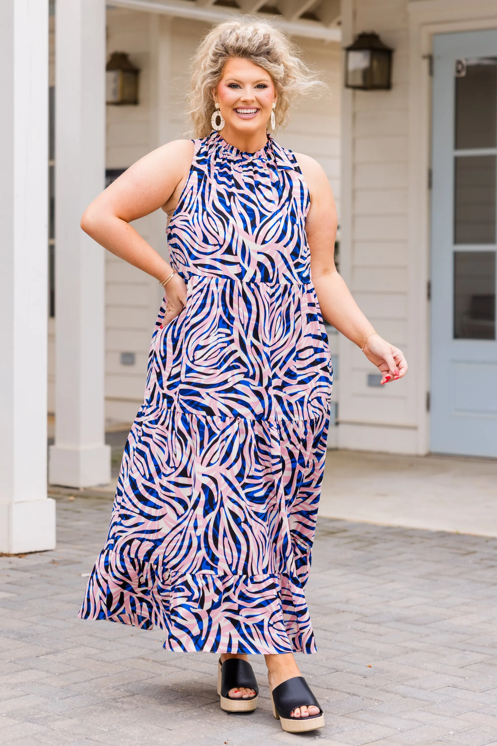Weekend Wardrobe Maxi Dress, Pink Tiger