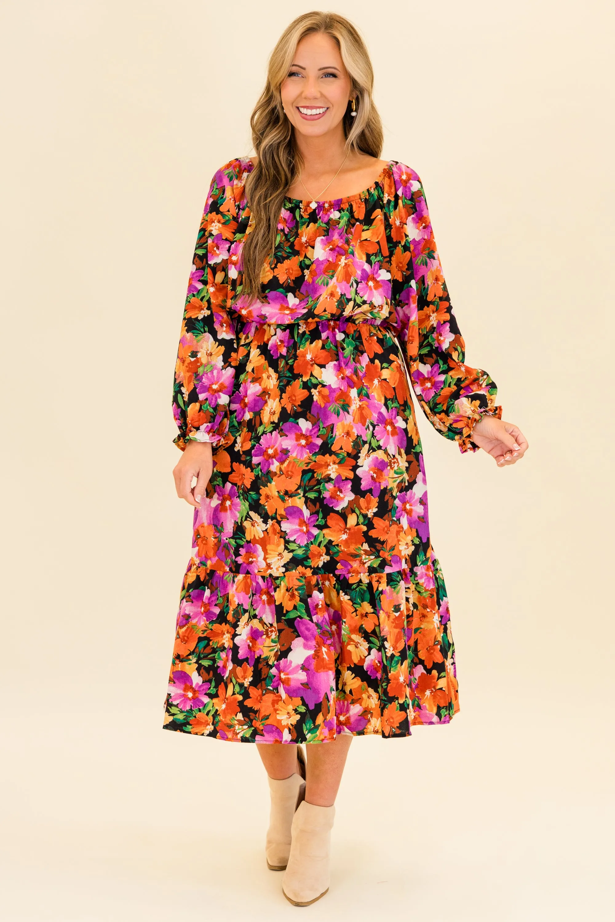 Whispers Of The Wind Dress, Black